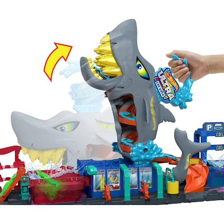 Hot wheels city-station de lavage requin coffret voiture Multicolore 3 - vertbaudet enfant 