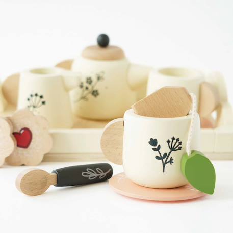 Service à thé et son plateau Beige 5 - vertbaudet enfant 