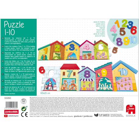 Puzzle chiffres de 1 à 10 Blanc 6 - vertbaudet enfant 