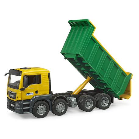 Camion à benne basculante man tgs Jaune et vert 4 - vertbaudet enfant 