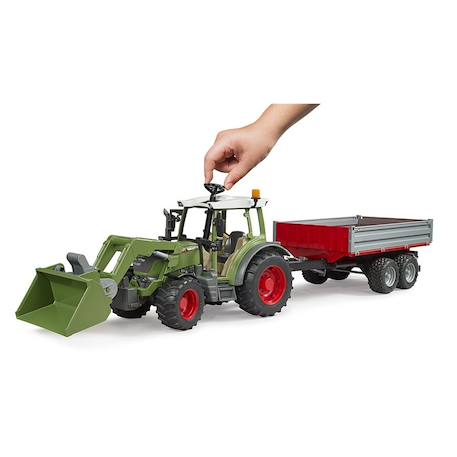 Fendt vario 211 avec chargeur frontal et remorque à ridelle Vert 5 - vertbaudet enfant 
