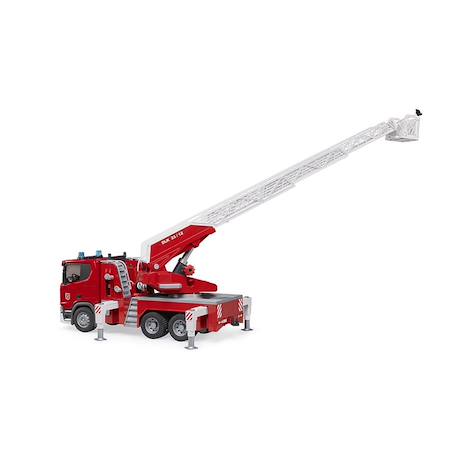 Scania super 560r pompiers avec échelle pivotante, pompe à eau et module light & sound Rouge 3 - vertbaudet enfant 