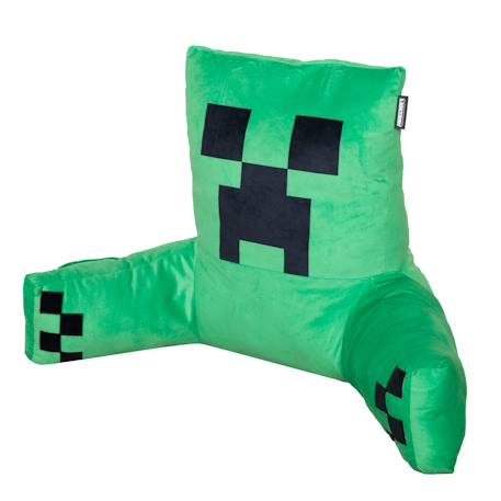 Coussin de lecture ultra-confortable avec dossier haut et accoudoirs Minecraft Bleu - steve+Orange - alex+Vert - creeper 15 - vertbaudet enfant 