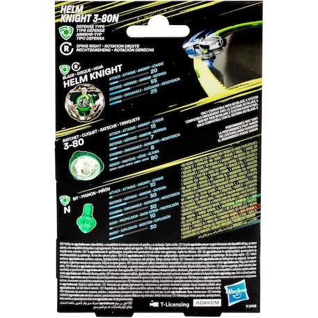 Beyblade x, starter pack avec toupie de compétition helm knight 3-80n et lanceur Vert 5 - vertbaudet enfant 