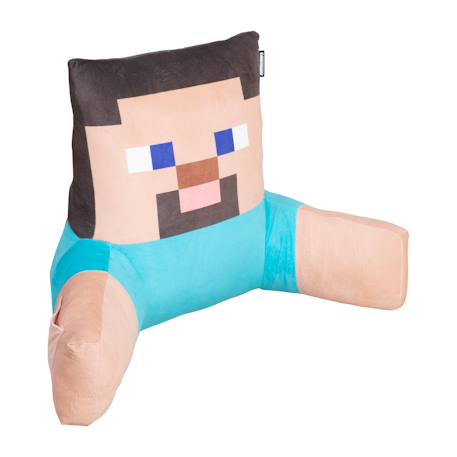 Coussin de lecture ultra-confortable avec dossier haut et accoudoirs Minecraft Bleu - steve+Orange - alex+Vert - creeper 3 - vertbaudet enfant 