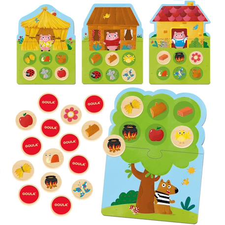 Mémo et loto des 3 petits cochons Vert 3 - vertbaudet enfant 