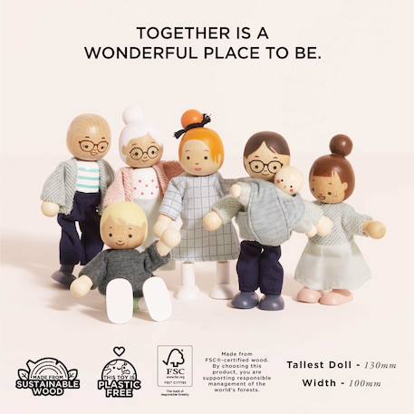 Ma famille de poupées Beige 2 - vertbaudet enfant 