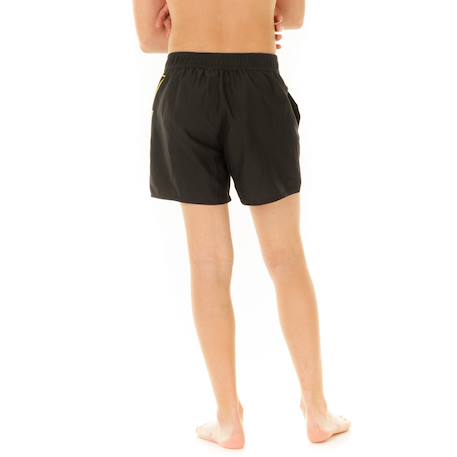 Boardshort court  ceinture demi-élastiquée eclair Noir/vert 3 - vertbaudet enfant 