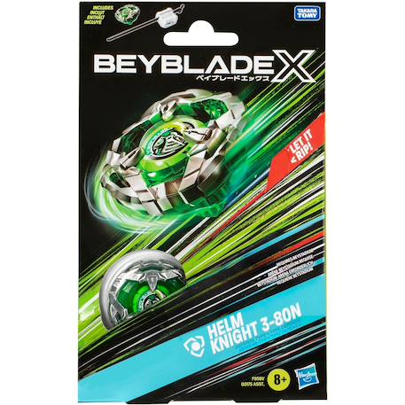 Beyblade x, starter pack avec toupie de compétition helm knight 3-80n et lanceur Vert 2 - vertbaudet enfant 