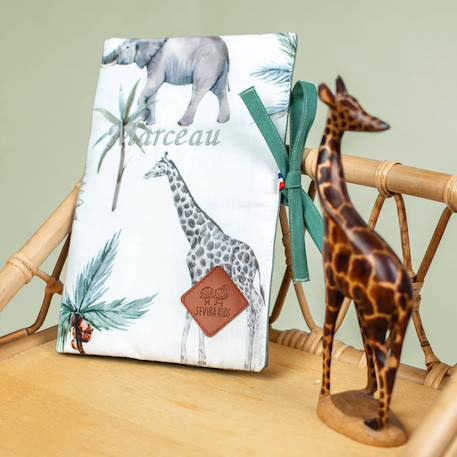 Protège carnet de santé  safari Safari, vert, gris, blanc 2 - vertbaudet enfant 