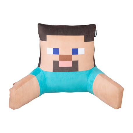 Coussin de lecture ultra-confortable avec dossier haut et accoudoirs Minecraft Bleu - steve+Orange - alex+Vert - creeper 1 - vertbaudet enfant 