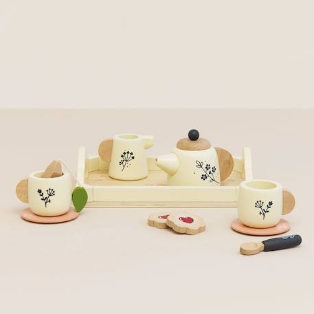 Service à thé et son plateau Beige 6 - vertbaudet enfant 