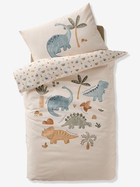 Parure housse de couette bébé et taie d'oreiller MINISAURUS écru 2 - vertbaudet enfant 