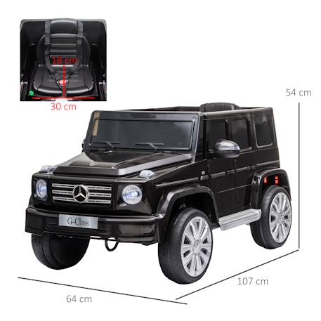 Voiture électrique enfant mercedes benz classe g 12v - v. Max. 5km/h - télécommande - effets sonores lumineux Noir 2 - vertbaudet enfant 