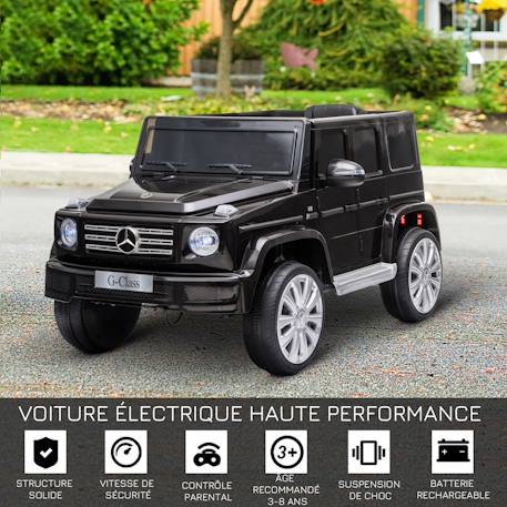 Voiture électrique enfant mercedes benz classe g 12v - v. Max. 5km/h - télécommande - effets sonores lumineux Noir 3 - vertbaudet enfant 