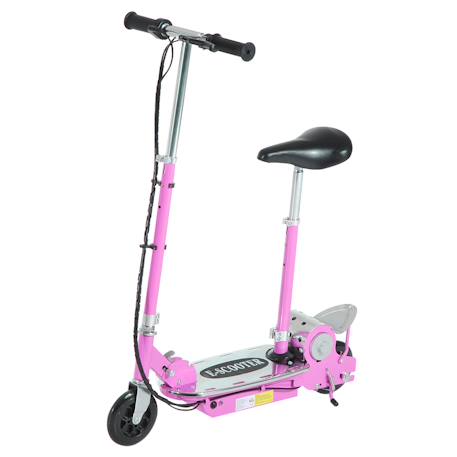 Trottinette électrique enfant pliable 120w 10 km/h max. Hauteur guidon et selle réglable Rose 1 - vertbaudet enfant 