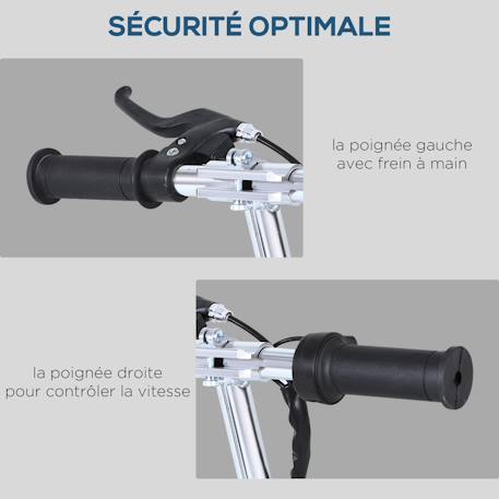 Trottinette électrique enfant pliable 120w 10 km/h max. Hauteur guidon et selle réglable Rose 3 - vertbaudet enfant 