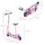 Trottinette électrique enfant pliable 120w 10 km/h max. Hauteur guidon et selle réglable Rose 2 - vertbaudet enfant 