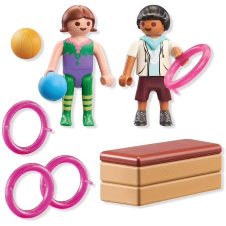 Duo d'enfants avec matériel de gymnastique 71757 Multicolore 4 - vertbaudet enfant 