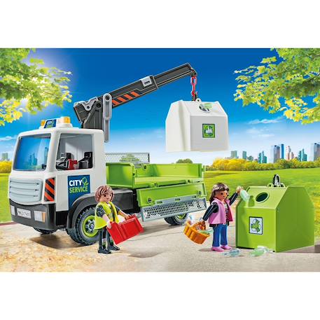 Camion-grue de recyclage de verre 71431 Multicolore 3 - vertbaudet enfant 
