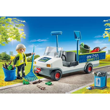 Agent d'entretien voirie avec véhicule électrique 71433 Multicolore 3 - vertbaudet enfant 