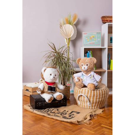 Peluche ours vétérinaire - docteur gaston - 40 cm Brun 5 - vertbaudet enfant 