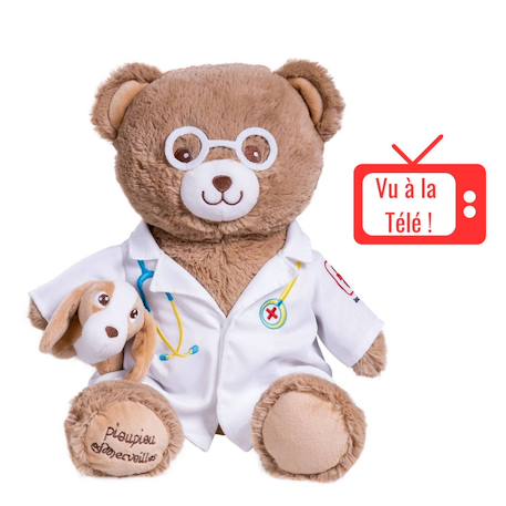 Peluche ours vétérinaire - docteur gaston - 40 cm Brun 3 - vertbaudet enfant 