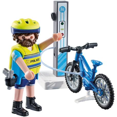 PLAYMOBIL Policeman With Balance Racer Toy Set - Includes Figure, Racer, Helmet & Accessories, Ages 4-10