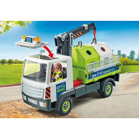 Camion-grue de recyclage de verre 71431 Multicolore 4 - vertbaudet enfant 