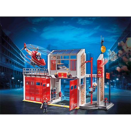City action caserne de pompiers avec hélicoptère 9462 Multicolore 3 - vertbaudet enfant 