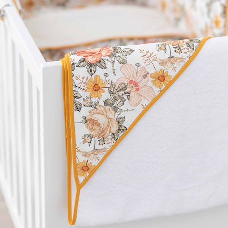 Grande cape de bain en coton et bambou néo vintage Néo vintage imprimé floral, beige, blanc 4 - vertbaudet enfant 