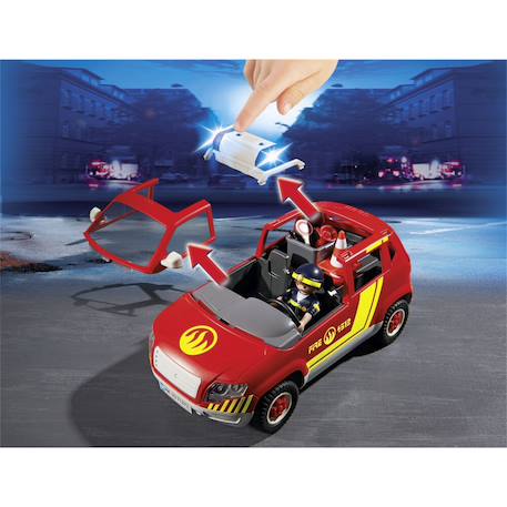 City action véhicule de pompiers avec son et lumière 71375 Multicolore 3 - vertbaudet enfant 