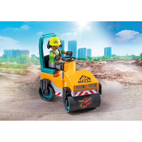 Action heroes ouvriers avec rouleau compresseur et signalisation 71751 Multicolore 4 - vertbaudet enfant 
