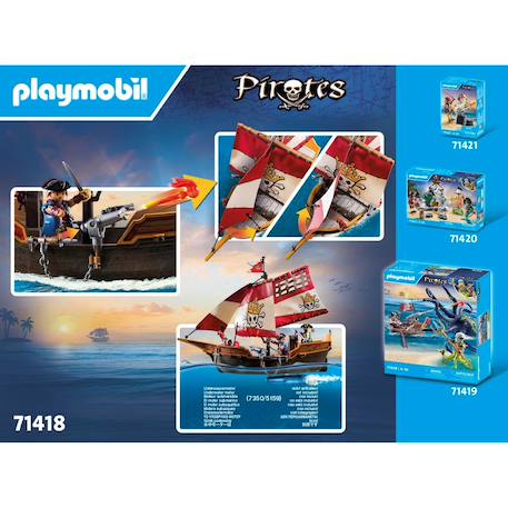 Chaloupe des pirates 71418 Multicolore 4 - vertbaudet enfant 