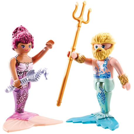 Duo : couple de sirène et triton avec sceptre et trident 71799 Multicolore 3 - vertbaudet enfant 