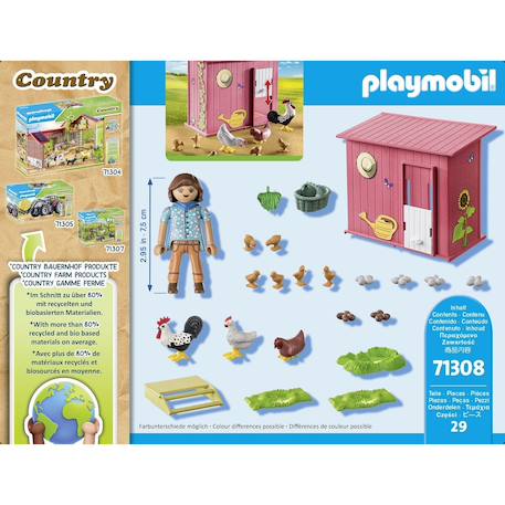 Country - agricultrice et poulailler 71308 Multicolore 5 - vertbaudet enfant 