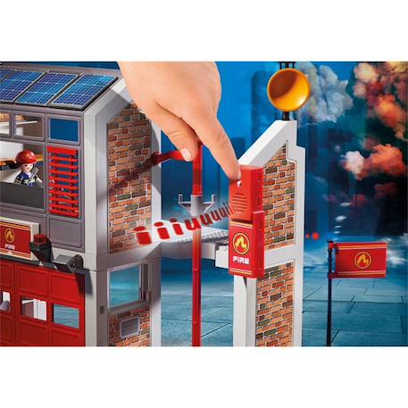 City action caserne de pompiers avec hélicoptère 9462 Multicolore 6 - vertbaudet enfant 
