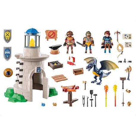 Tourelle des chevaliers de novelmore avec dragon 71483 Multicolore 3 - vertbaudet enfant 
