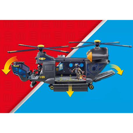 City action hélicoptère de transport des forces spéciales 71149 Multicolore 3 - vertbaudet enfant 