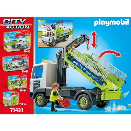Camion-grue de recyclage de verre 71431 Multicolore 6 - vertbaudet enfant 