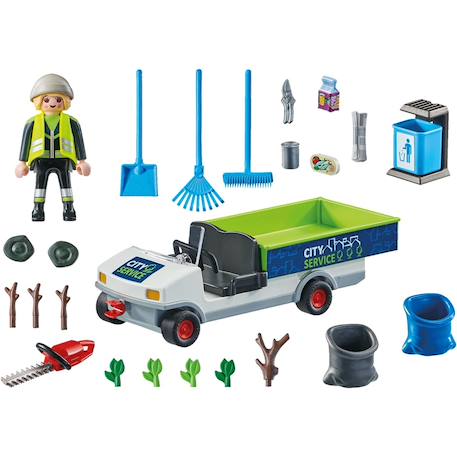 Agent d'entretien voirie avec véhicule électrique 71433 Multicolore 4 - vertbaudet enfant 