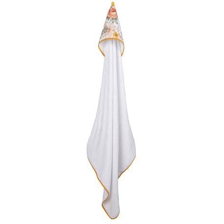 Grande cape de bain en coton et bambou néo vintage Néo vintage imprimé floral, beige, blanc 3 - vertbaudet enfant 