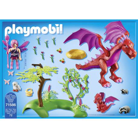 Fairies la maman dragon et son bébé 71586 Multicolore 6 - vertbaudet enfant 