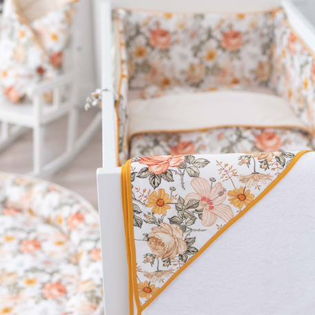 Grande cape de bain en coton et bambou néo vintage Néo vintage imprimé floral, beige, blanc 6 - vertbaudet enfant 