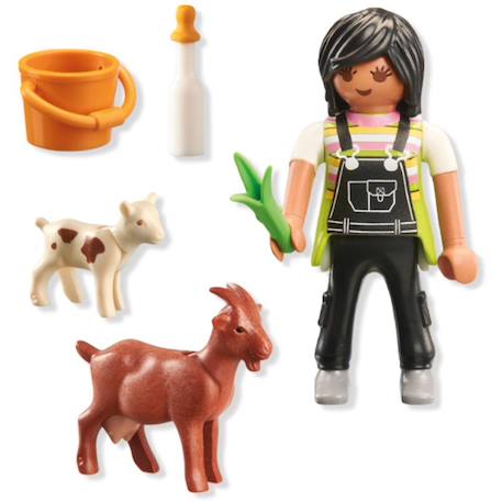 Fermière avec chèvre, chevreau et accessoires 71759 Multicolore 4 - vertbaudet enfant 