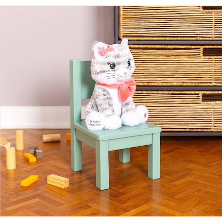 Veilleuse moustache - mon chaton lumineux et musical - 28cm Gris et blanc 5 - vertbaudet enfant 