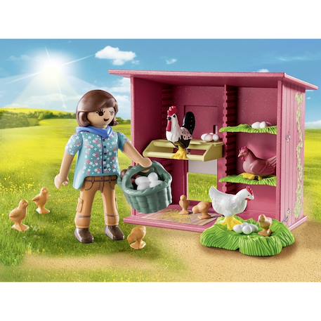 Country - agricultrice et poulailler 71308 Multicolore 3 - vertbaudet enfant 