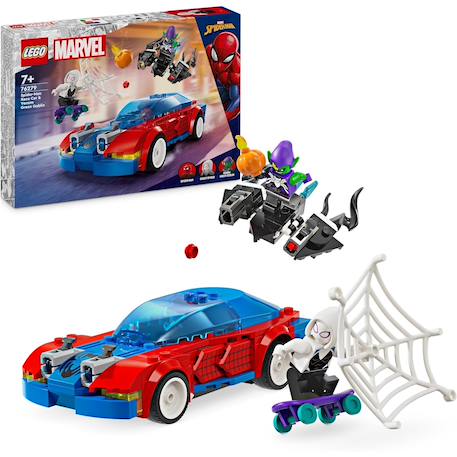 La voiture de course de spider-man contre le bouffon vert venomisé 76279 Multicolore 1 - vertbaudet enfant 