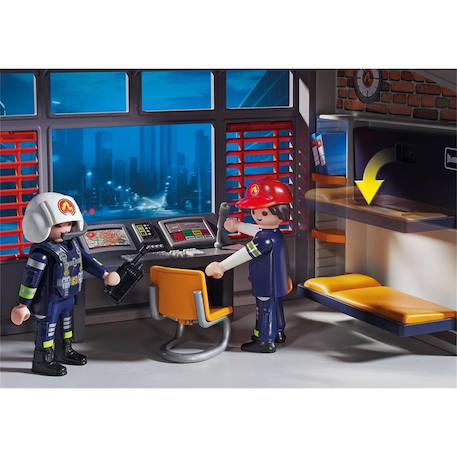 City action caserne de pompiers avec hélicoptère 9462 Multicolore 5 - vertbaudet enfant 