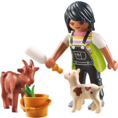 Fermière avec chèvre, chevreau et accessoires 71759 Multicolore 3 - vertbaudet enfant 